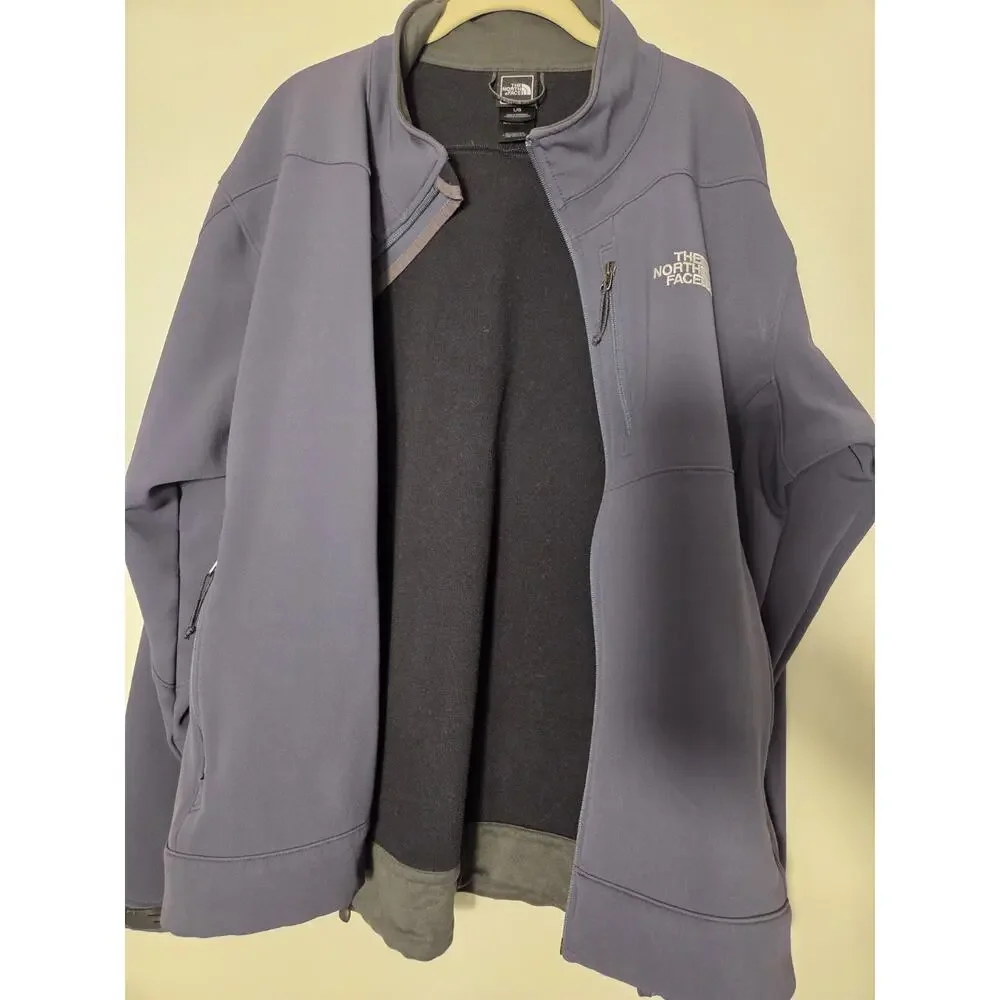 The North Face TNF Apex Gray Softshell Jacket Mens Size Large Full Zip Outdoors